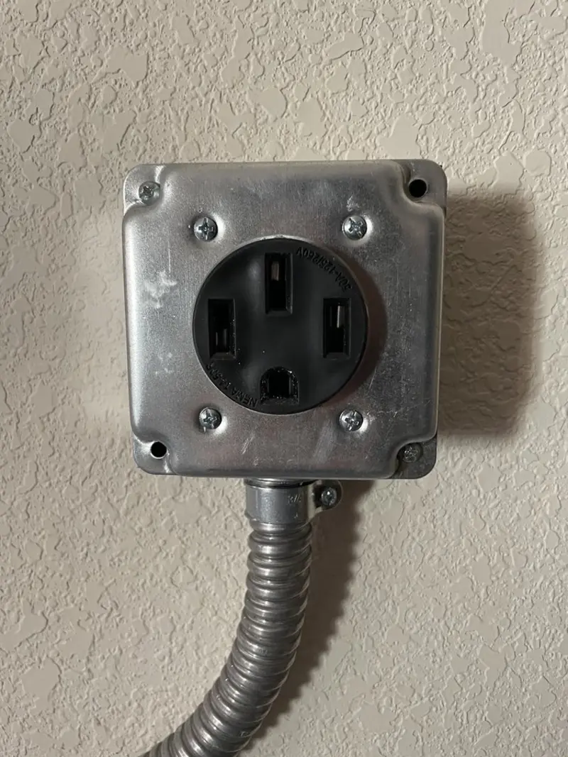NEMA 14-50 outlet installed for Smart Home Electrical in Haslet